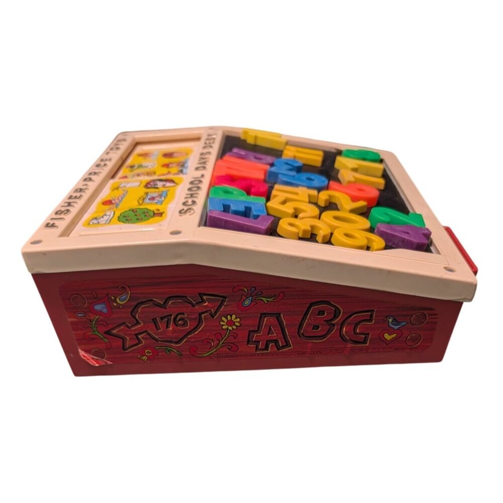 Fisher-Price School Days Desk Vintage Educational Toy Magnetic Letters Numbers - Picture 4 of 13